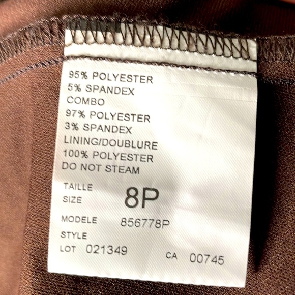 JS Collections Brown Sequin Dress Petite with 3/4 Sleeve Sheer Bolero | Size 8P - Picture 8 of 11